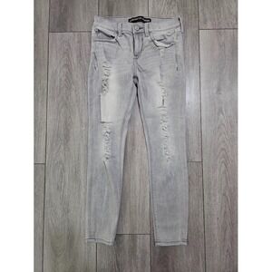 Lot of 4 Express Jeans Women's Size 2 Short Mid Rise Skinny Distressed Legging F